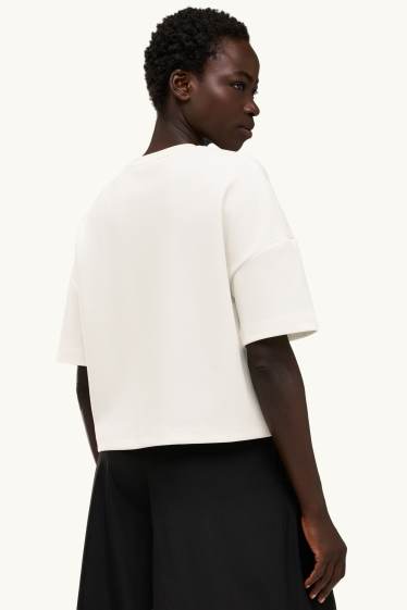 Femmes - T-shirt - relaxed fit - blanc