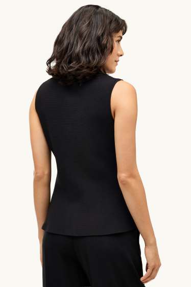 Damen - Strickweste - schwarz