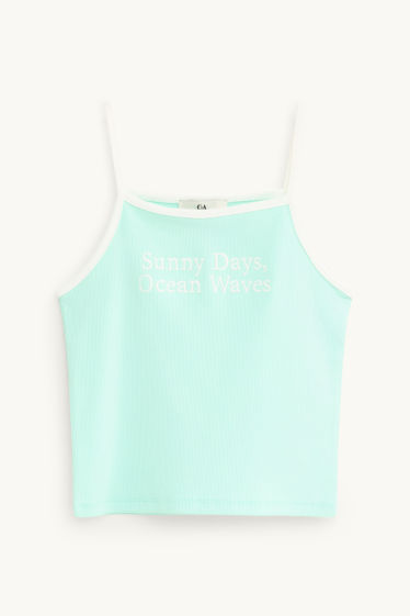 Children Girls - Vest - light blue