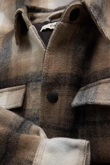 Children Boys - Shirt jacket - check - beige / brown