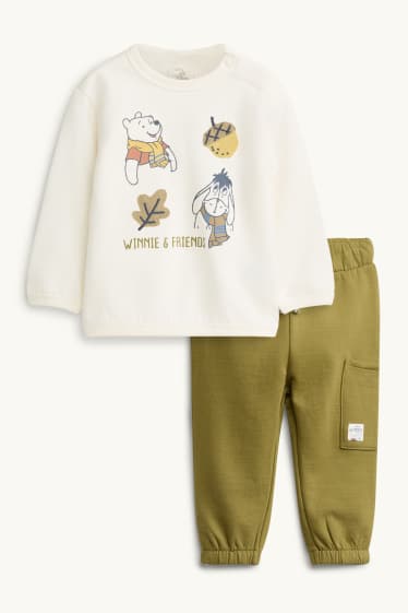 Baby Buben - Winnie Puuh - Baby-Outfit - 2 teilig - weiß / grün