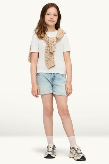 Bambine - Shorts di jeans - azzurro