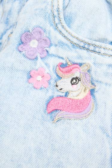 Children Girls - Shorts - denim-light blue