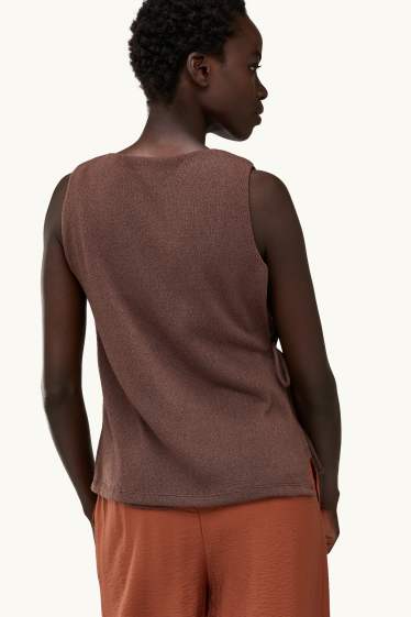 Femmes - Haut en maille - marron foncé