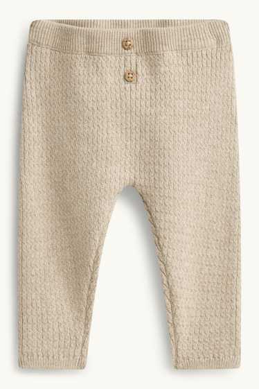 Baby Buben - Erstlingsoutfit - 2 teilig - Zopfmuster - beige