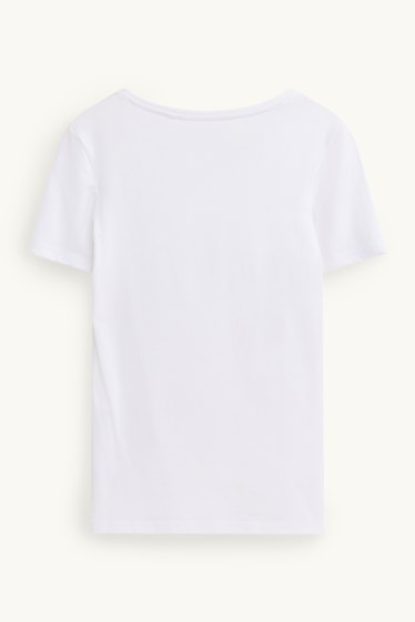 Damen - T-Shirt - Slim Fit - weiß