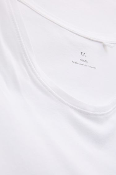 Damen - T-Shirt - Slim Fit - weiß
