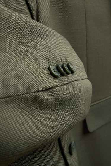 Heren - Kostuum met stropdas - slim fit - 4-delig - groen