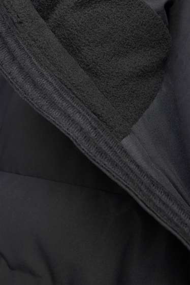 Herren - Funktions-Steppjacke mit Kapuze - gefüttert - schwarz