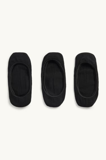 Damen - Multipack 3er - Füßlinge - schwarz