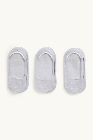 Damen - Multipack 3er - Füßlinge - grau