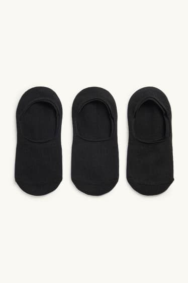 Damen - Multipack 3er - Füßlinge - schwarz