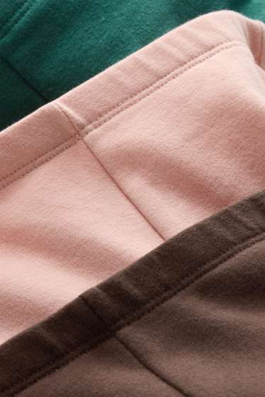 Nena - Paquet de 3 - leggins acampanats - marró/rosa
