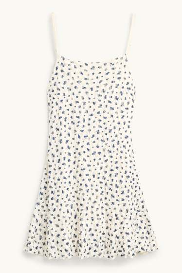 Women - Dress - white / blue