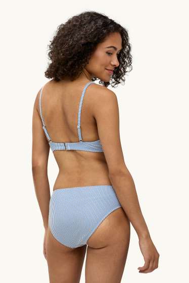 Femmes - Bas de bikini - mid waist - LYCRA® XTRA LIFE™ - à rayures - bleu