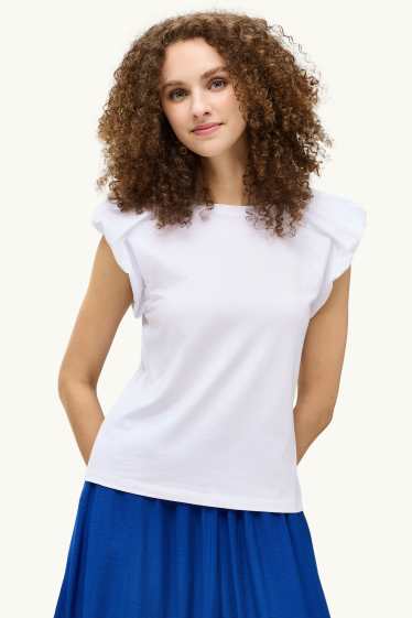Dames - T-shirt - regular fit - wit