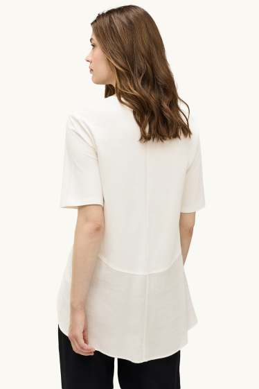 Dames - T-shirt - relaxed fit - wit