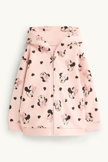 Kinder Mädchen - Minnie Maus - Sweatjacke - Glanz-Effekt - rosa