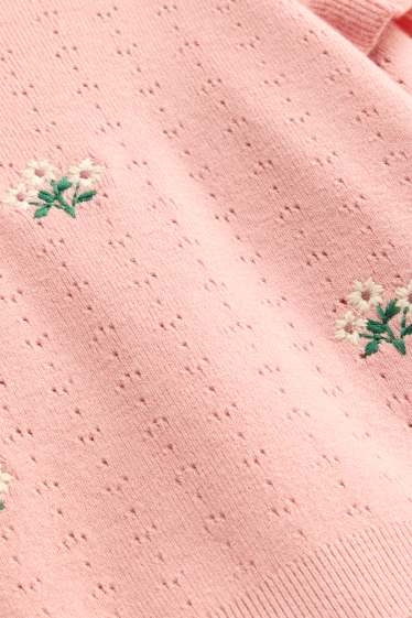 Children Girls - Floral - jumper - rose