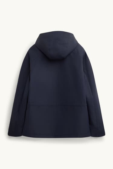 Hommes - Veste de sport avec capuche - doublée - imperméable - bleu foncé