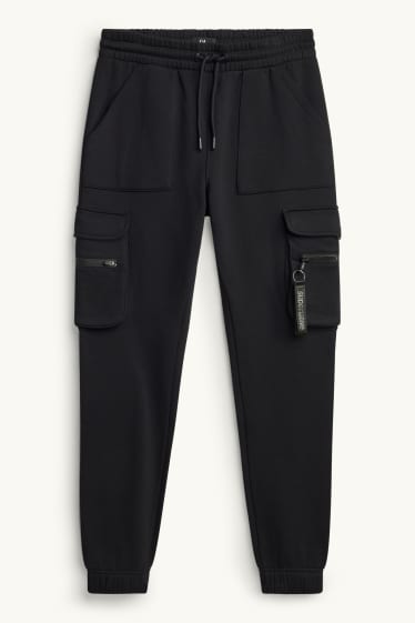 Uomo - Pantaloni sportivi cargo - nero