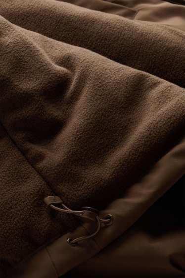 Herren - Jacke mit Kapuze - gefüttert - braun