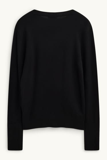 Damen - Feinstrick-Pullover - schwarz