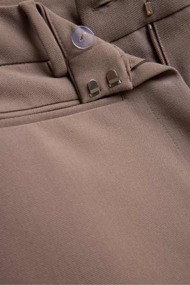 Dona - Pantalons de tela - high waist - wide leg - marró