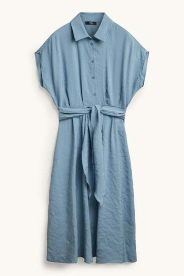 Dames - Jurk - straight fit - lichtblauw