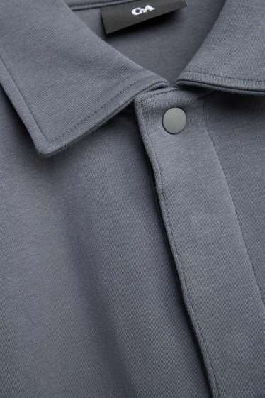 Hommes - Polo à manches longues - gris