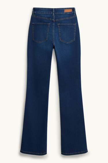Femei - Bootcut jeans - talie înaltă - denim-albastru închis