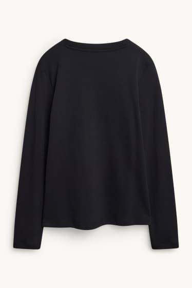 Dames - Longsleeve - regular fit - zwart