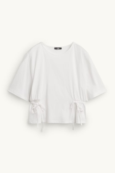 Femmes - T-shirt - relaxed fit - blanc
