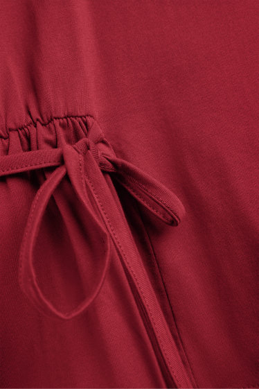 Femmes - T-shirt - relaxed fit - bordeaux