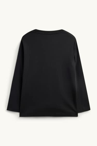 Women - Long sleeve top - regular fit - black