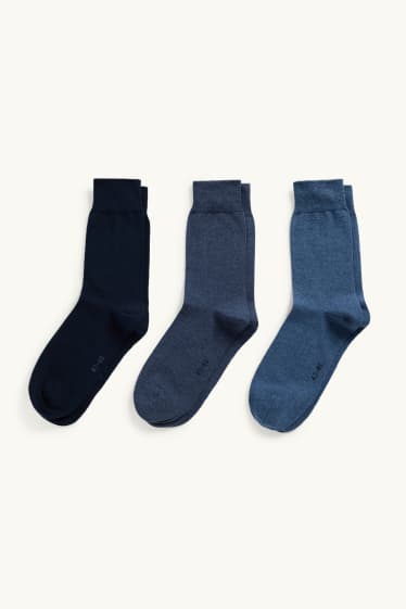 Heren - Set van 3 paar - sokken - blauw