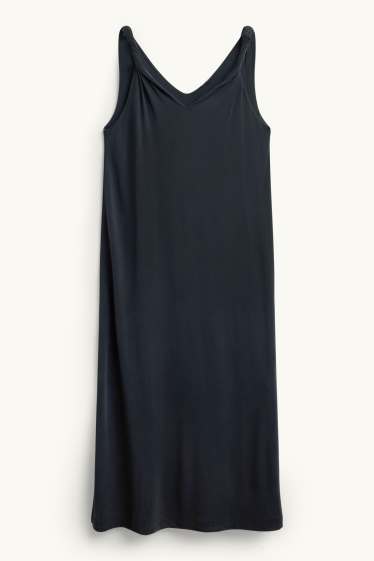 Femmes - Robe avec encolure en V - straight fit - noir