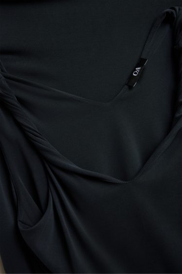 Femmes - Robe avec encolure en V - straight fit - noir