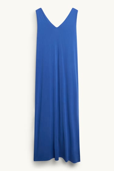 Femmes - Robe avec encolure en V - straight fit - bleu