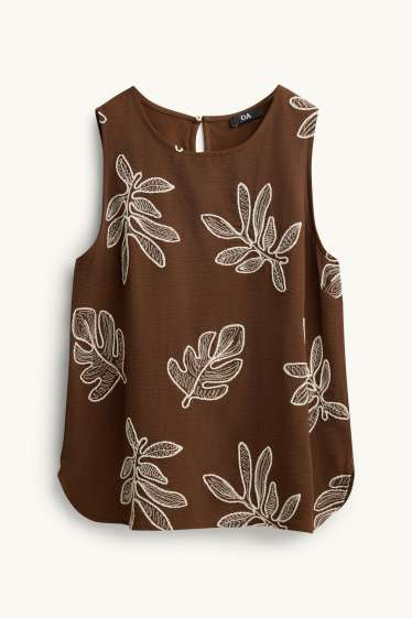 Women - Top - patterned - brown