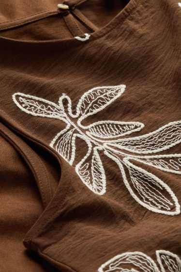 Women - Top - patterned - brown