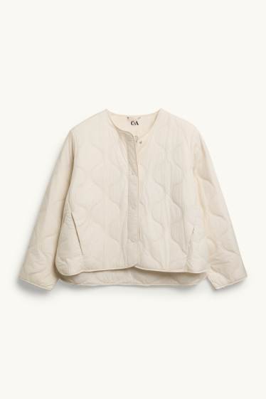 Damen - Steppjacke - cremeweiß
