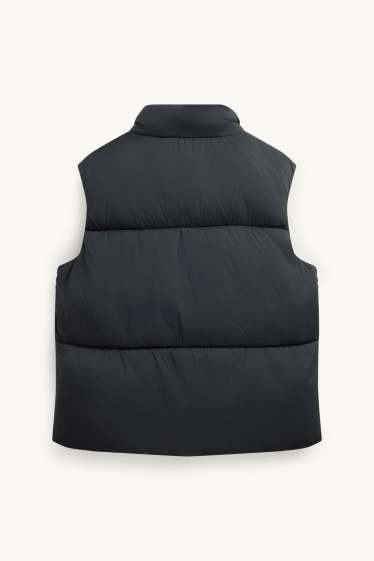 Uomo - Giubbino trapuntato tecnico - imbottito - idrorepellente - grigio scuro
