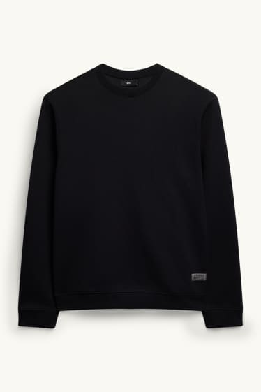 Hommes - Sweat - finition texturée - noir