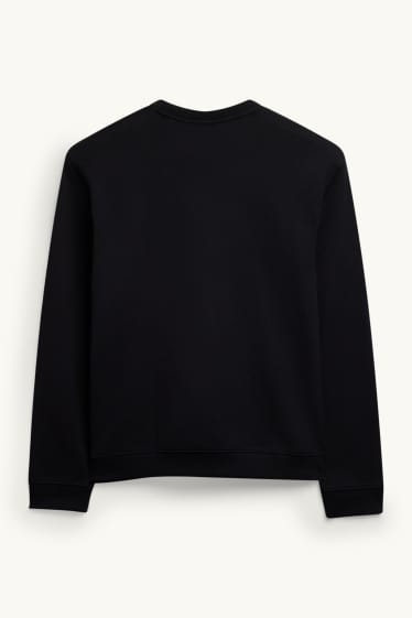 Hommes - Sweat - finition texturée - noir