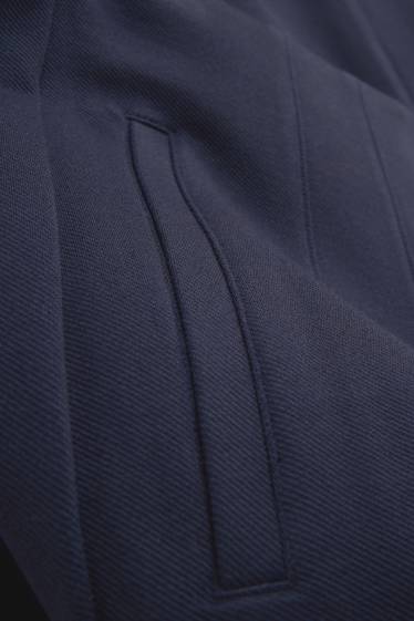 Dames - Korte pantalon - high waist - tapered fit - donkerblauw