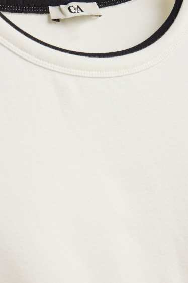Kobiety - T-shirt - kremowobiały