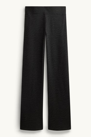 Dona - Leggings straight - estampat - negre