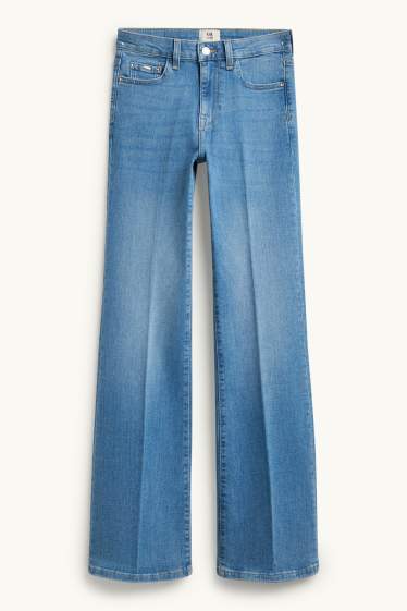 Damen - Flared Jeans - Mid Waist - LYCRA® - jeansblau