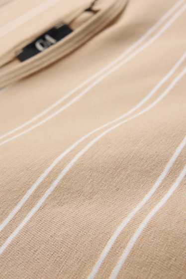 Femmes - Haut à manches longues - regular fit - à rayures - beige